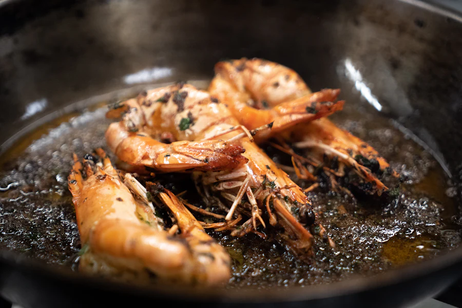 Garlic Butter Prawns with Rice