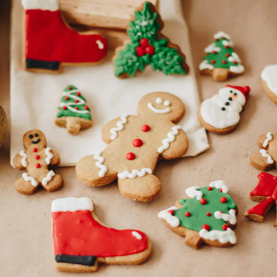 Iced decorated biscuits
