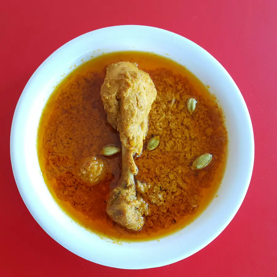 Bowl of mild chicken curry
