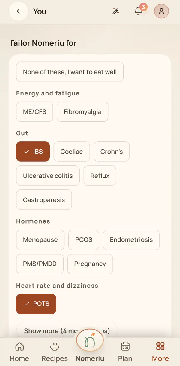 The Tailor Nomeriu for list in You, with the options you can pick for your own needs.